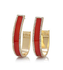 ROBERTO BY RFM Enameled earrings with crystals