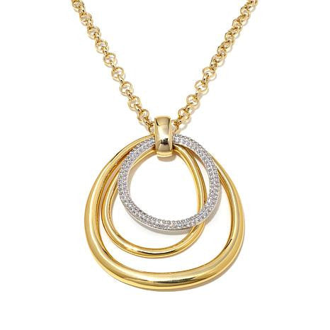 "Di Classe" Circle Drop Necklace