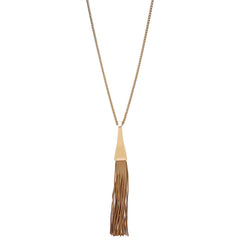Roberto by RFM "Frangia" Leather Tassel Necklace