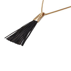 Roberto by RFM "Frangia" Leather Tassel Necklace