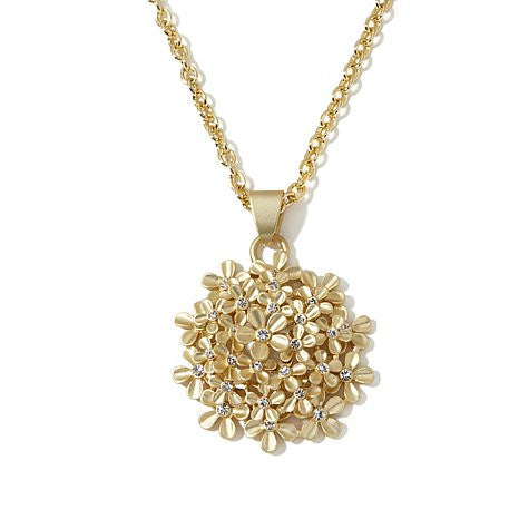 Roberto by RFM "Giardino" Floral pendant crystals in flowers