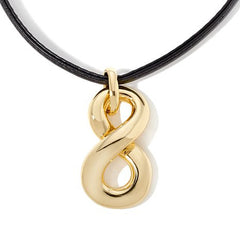 ROBERTO BY RFM "CAPRI GIRL" INFINITO PENDANT WITH LEATHER NECKLACE