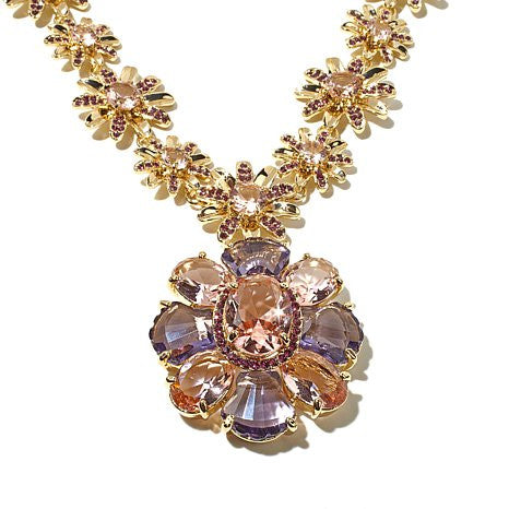 Roberto by RFM Round pendant necklace with crystals