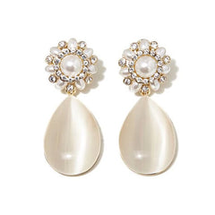 Roberto by RFM Stones and simulated pearls earrings