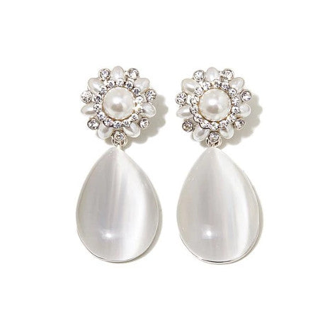 Roberto by RFM Stones and simulated pearls earrings