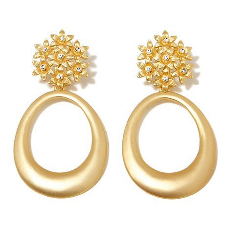 Roberto by RFM "Giardino" Hoop earrings with crystal accents