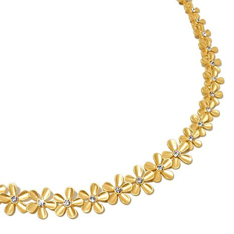 Roberto by RFM Necklace with flowers and crystals motif
