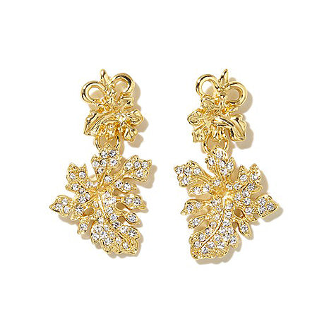 Roberto by RFM Drop earrings with teardrop design and crystals