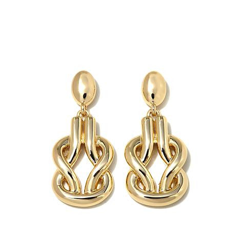 Roberto by RFM Earrings with knot design and circle pendant