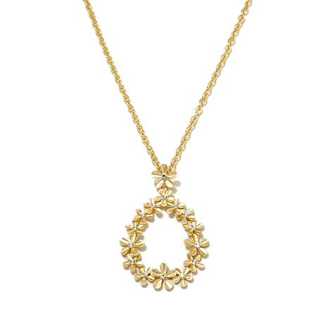 Roberto by RFM Necklace with flowers and crystals motif