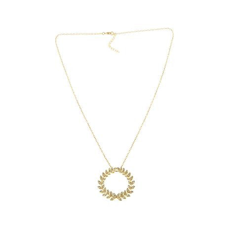 Roberto by RFM "Foglie di Mimosa" Goldtone Pendant with crystals