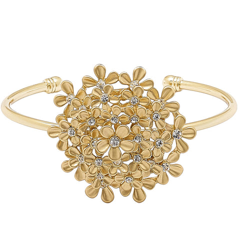 Roberto by RFM Band ring with bouquet design and crystals