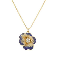Roberto by RFM Groumette mesh necklace with flower pendant
