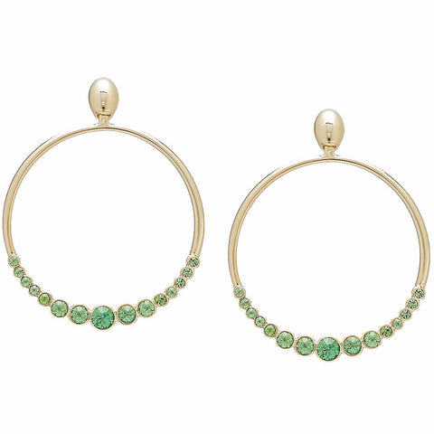 Roberto by RFM Drop earrings with four-leaf clover design and crystals