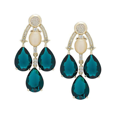 Roberto by RFM Drop earrings with teardrop design and crystals