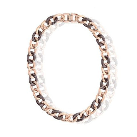 Roberto by RFM Rigid Stella necklace with colorless crystals