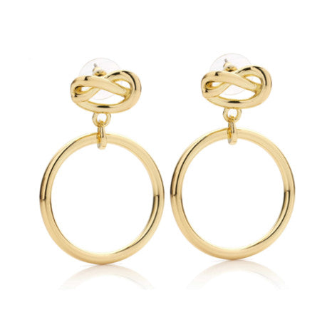 Roberto by RFM "Cortona" collection hoop earrings with leaf design